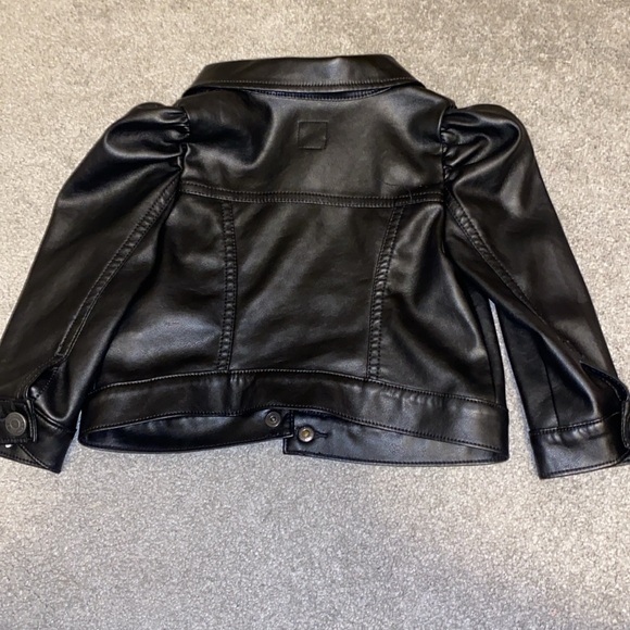 Baby GAP Puff Sleeve Vegan-Leather Jacket, 2T - Picture 2 of 4